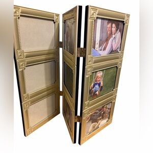 Elegant Gold Folding Picture Frame
